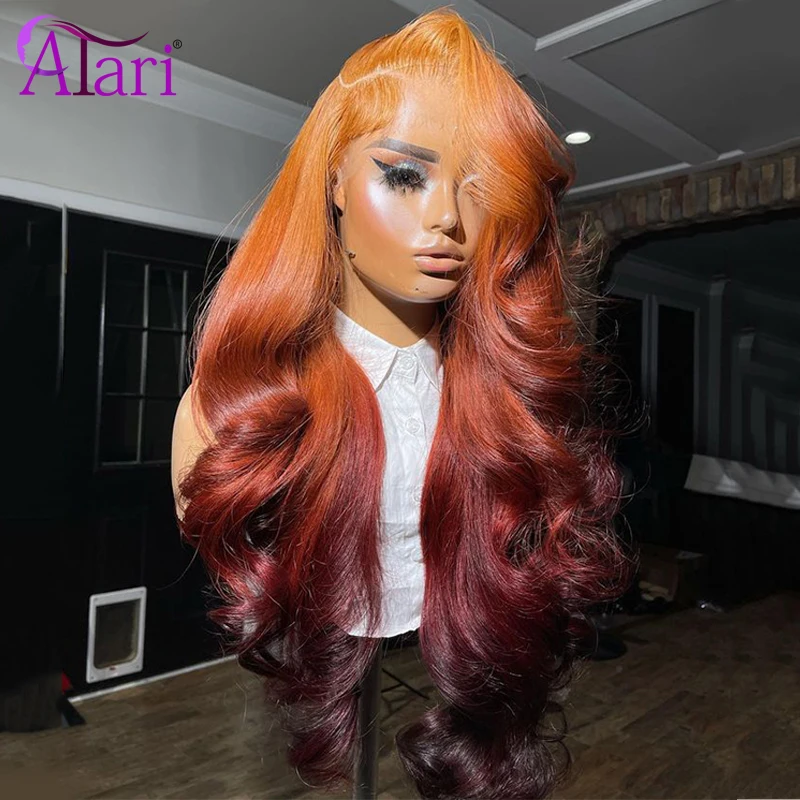 Photography Night - Ombre Orange Roots 13x4 Lace Frontal