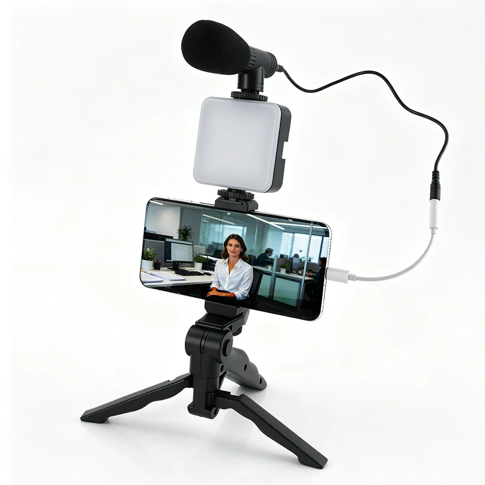 Photography Umbrella Lighting Kit - Smartphone Vlogging Kit Led Video Light