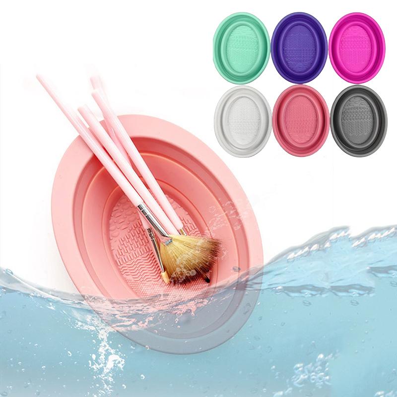 Beauty Dish Softbox - Soft Silicone Makeup Brush Cleaner Folding