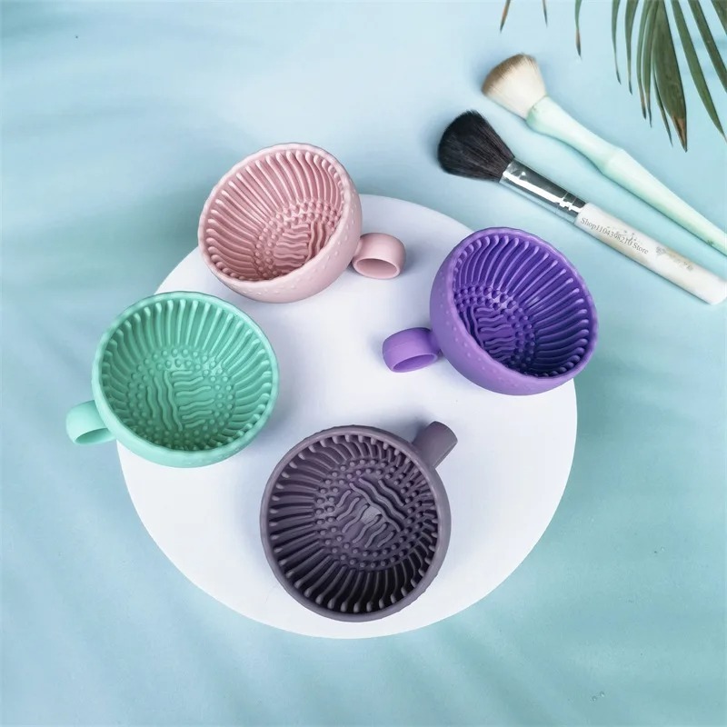Beauty Dish Softbox - Soft Silicone Makeup Brush Cleaner Folding