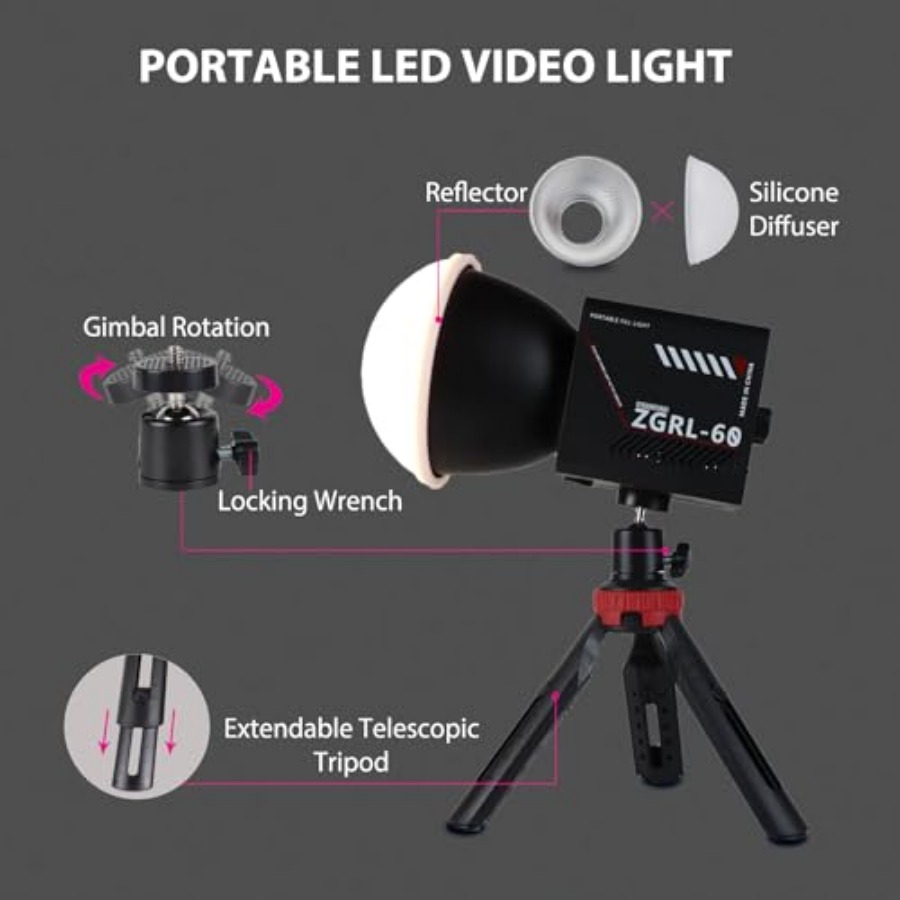 60W COB LED Video Light Handhe - огляд і ціна Photography Video