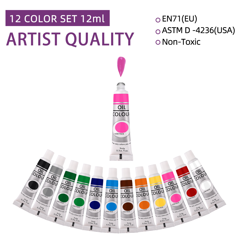 12 Color Oil Paints Set 9ml Tu - огляд і ціна Photography Fine Art