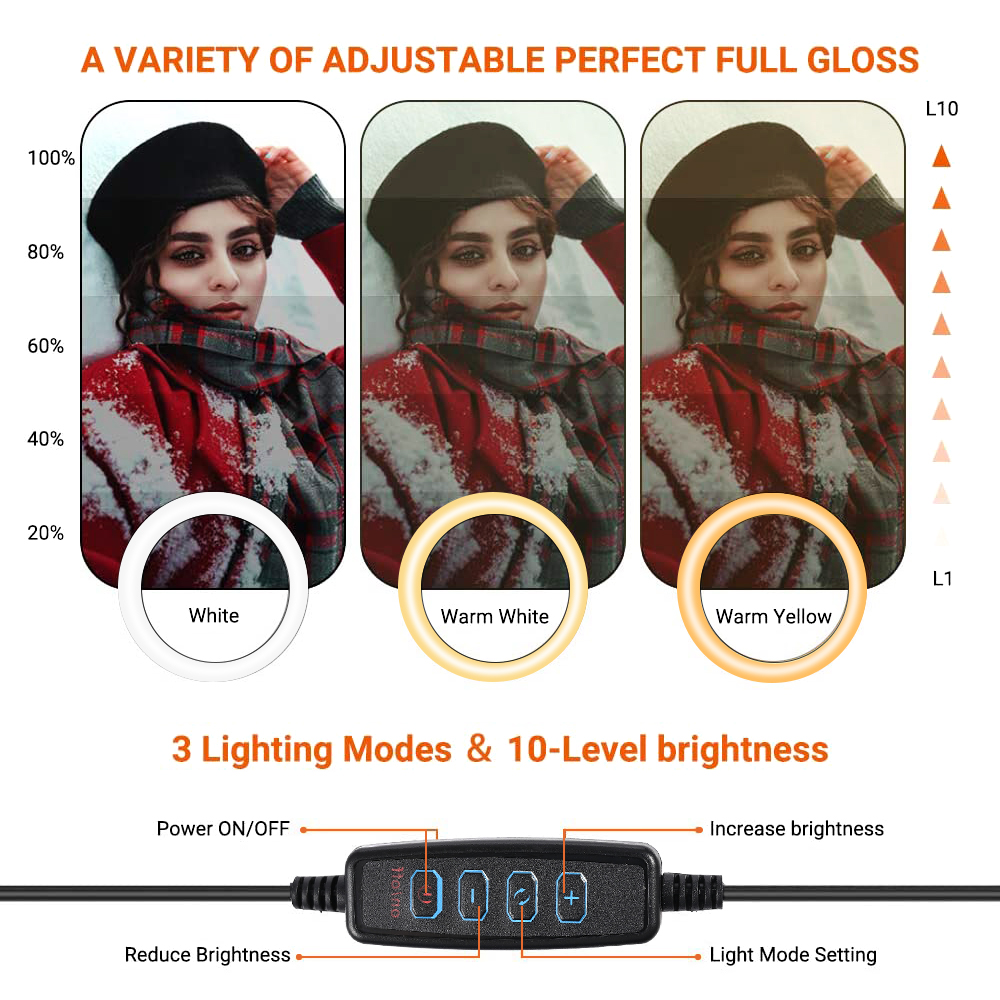 26cm 10 inch Led Ring Selfie L - огляд і ціна Photography Umbrella Lighting Kit