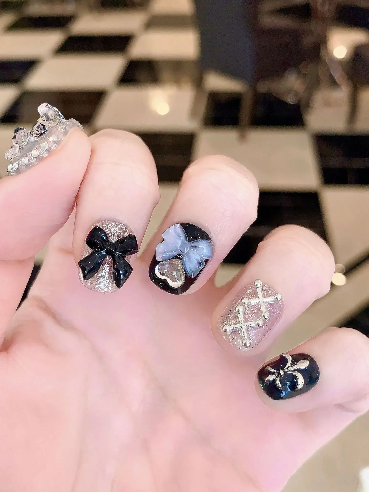 10 PCS Sheer Lace Bear Nail Ar - огляд і ціна Photography Night