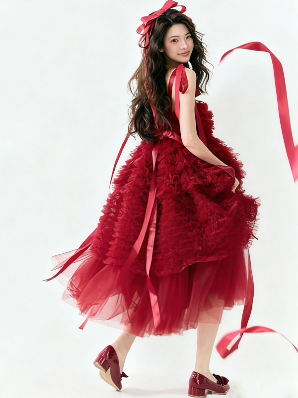 Red Tulle Skirt Artistic Birth - огляд і ціна Photography Studio