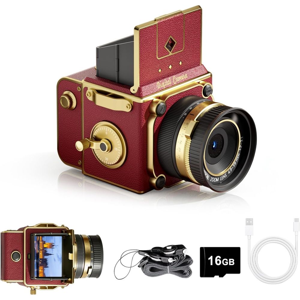 Retro 64MP 2.7K Point and Shoo - огляд і ціна Photography Zooming