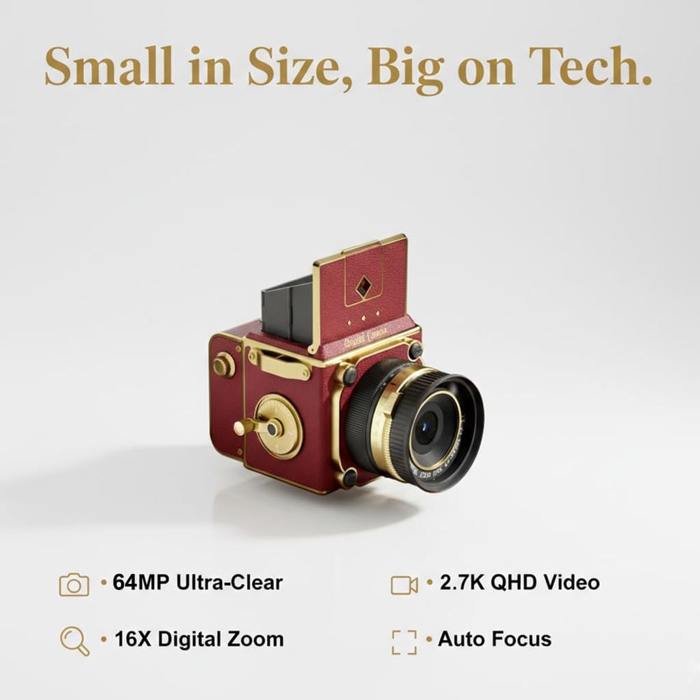 Retro 64MP 2.7K Point and Shoo - огляд і ціна Photography Zooming