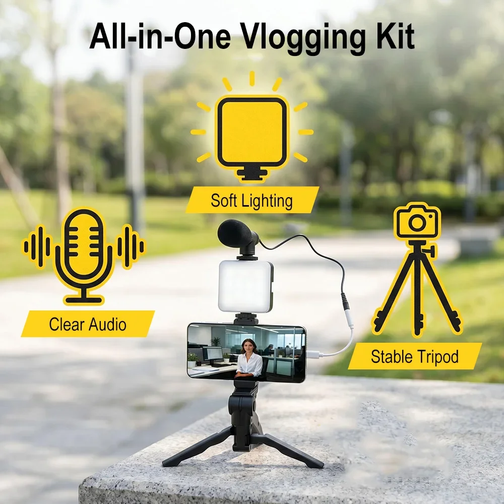 Smartphone Vlogging Kit Led Vi - огляд і ціна Photography Umbrella Lighting Kit