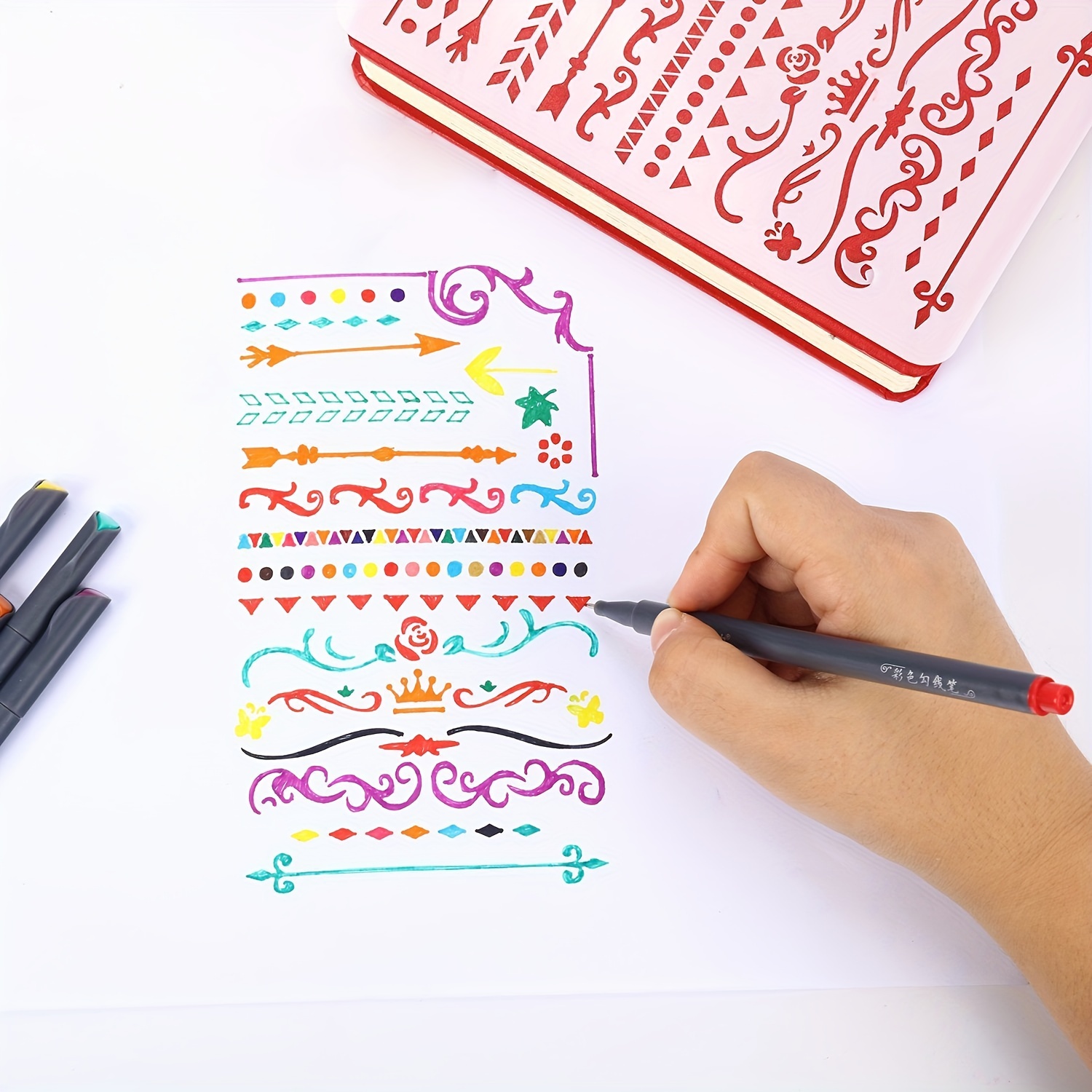 12-100pcs Colorful Line Drawin - огляд і ціна Photography Fine Art