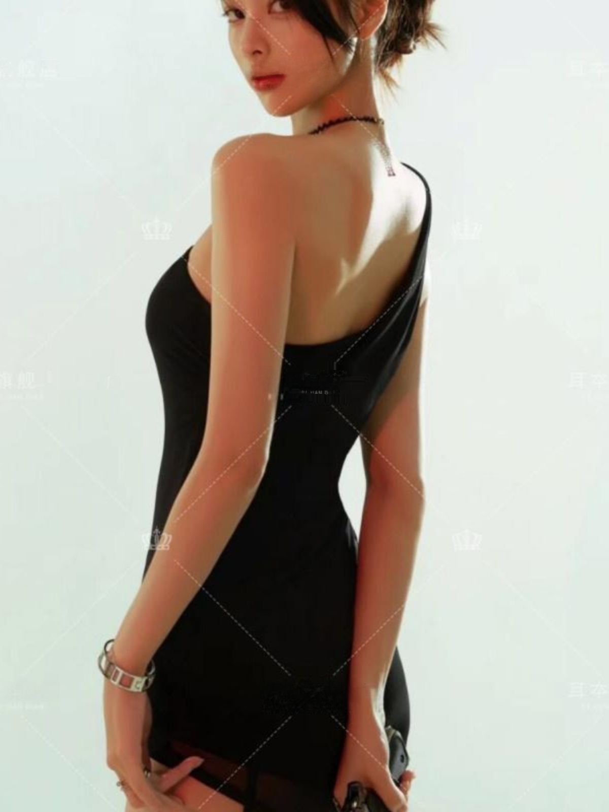 Sexy Slant-Shoulder Dress Slim - огляд і ціна Photography Studio