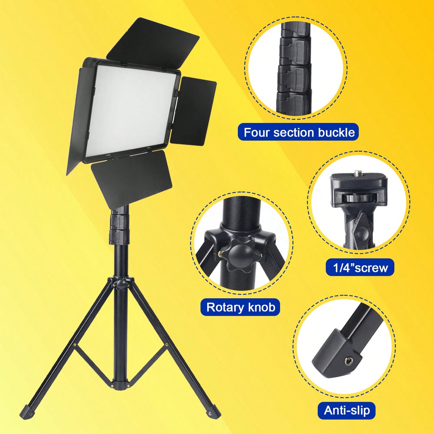 145cm Adjustable Tripod LED Sq - огляд і ціна Photography Zooming